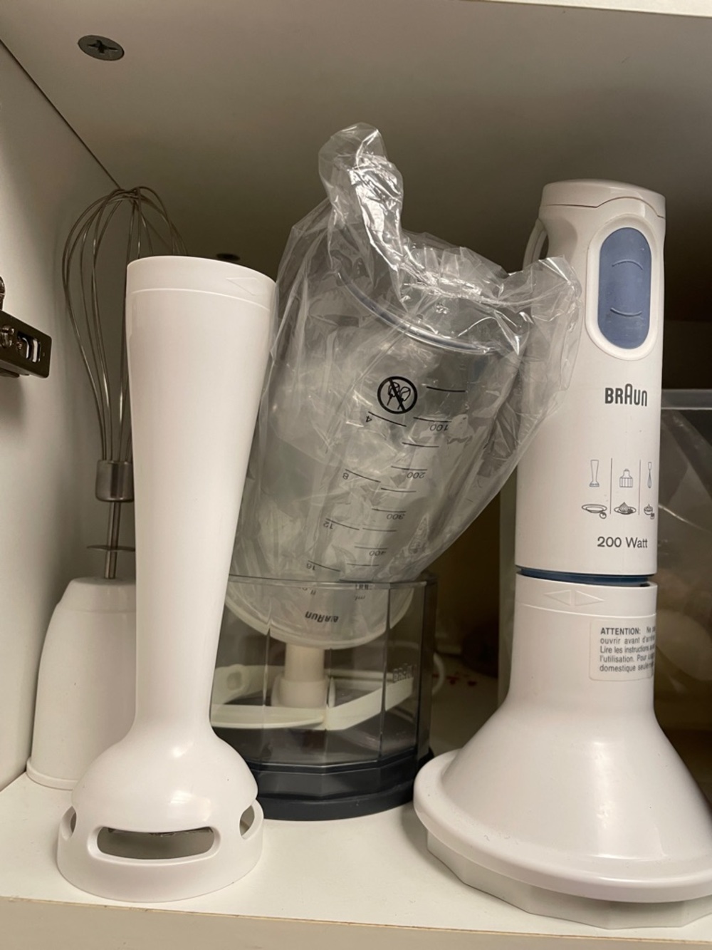 Braun 200W White Hand Blender with Attachments